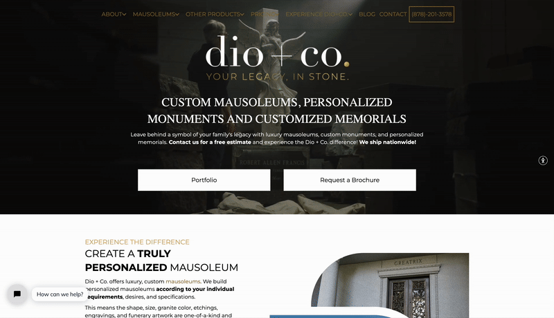 Dio-+-Co.-Website-Design_iPhone_16_Mockup