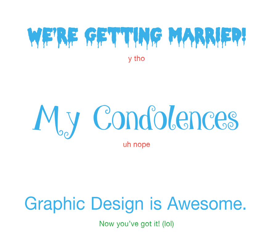 Appropriate font types